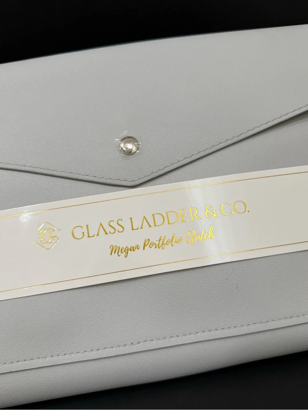 Glass Ladder & Co. Megan Cloud Gray Portfolio Clutch Envelope Organizer